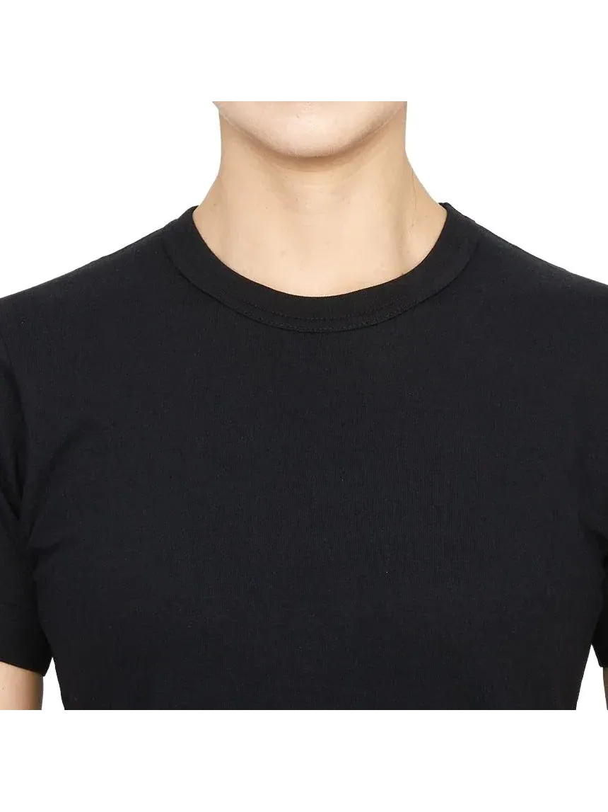 Футболка COMME des GARCONS PLAY FW25 с двойным сердцем, черная, AZ-T327-051-1 — изображение 6 из 7, черный