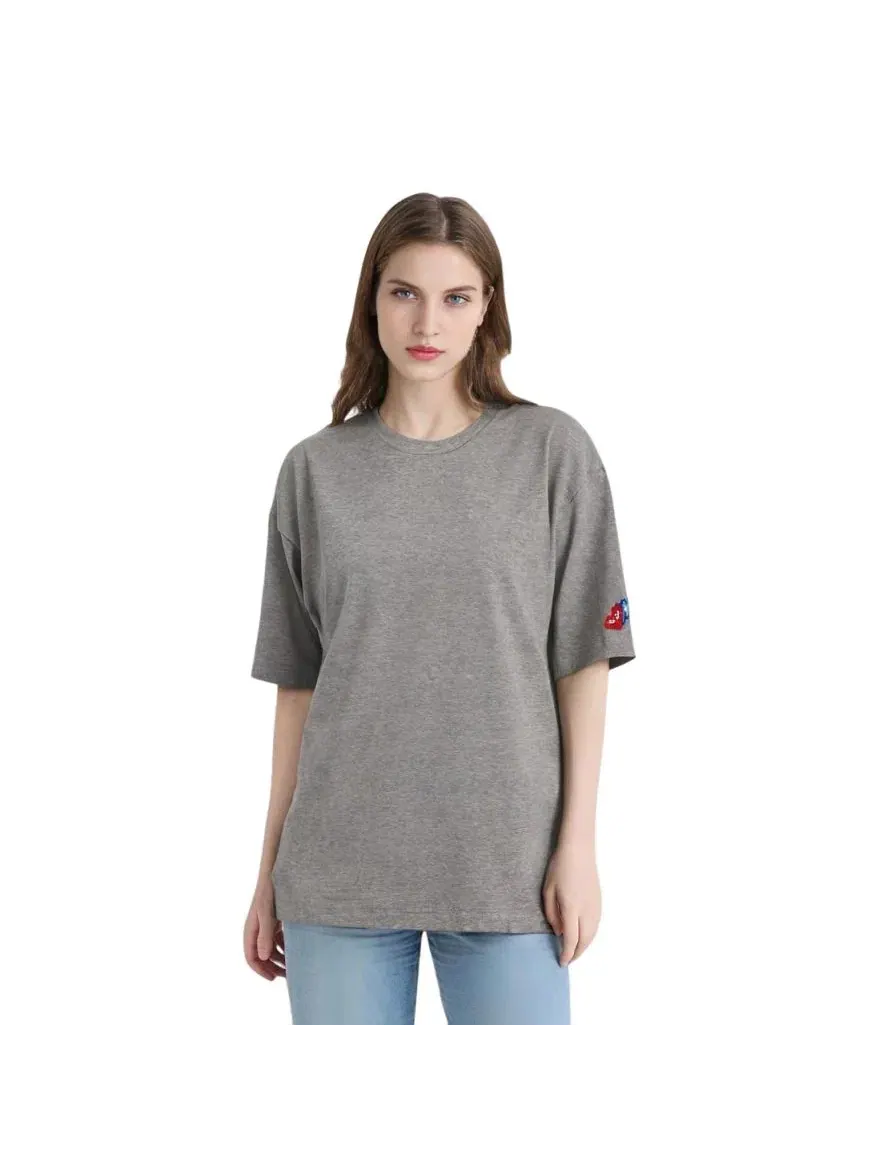 Футболка COMME des GARCONS PLAY FW25 с двойным сердцем — изображение 2 из 2, серый
