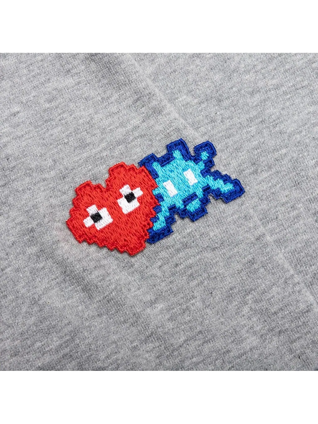 Футболка с длинным рукавом COMME des GARCONS PLAY SS25 x Invader Double Pixel Heart — изображение 3 из 3, серый