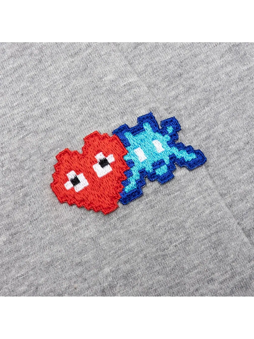 Футболка с длинным рукавом COMME des GARCONS PLAY FW25 x Invader Double Pixel Heart — изображение 3 из 3, серый