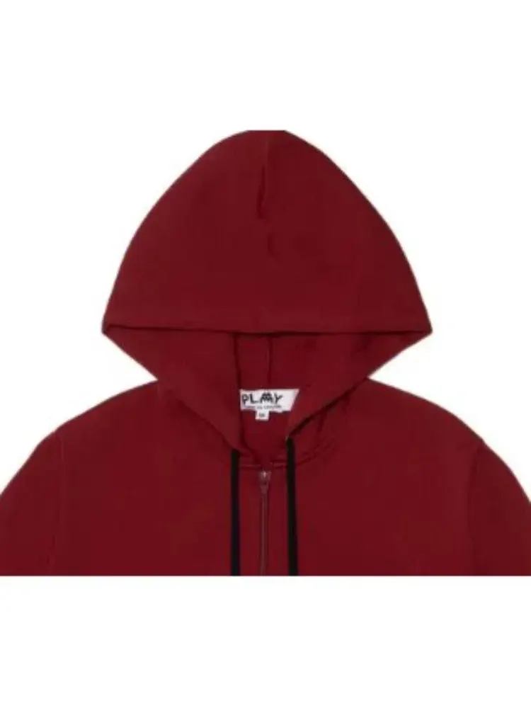 Толстовка на молнии, красная COMME des GARCONS PLAY FW25 x Invader — изображение 3 из 4, красный