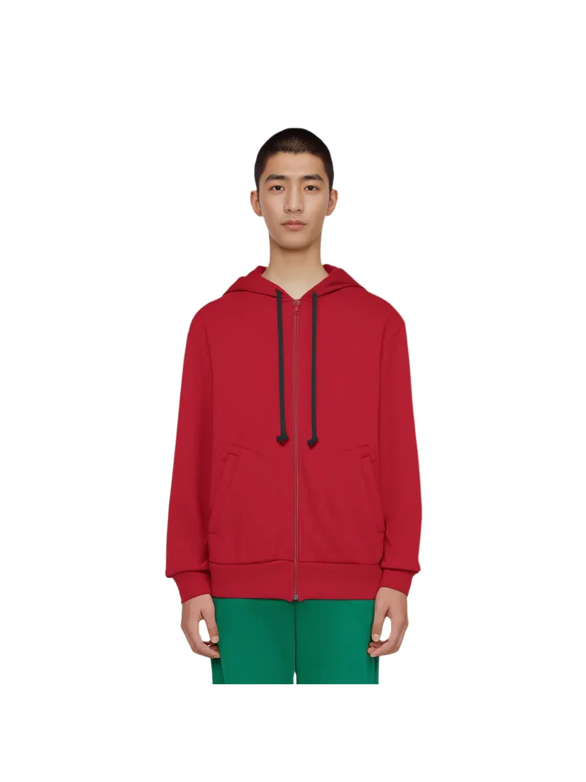 Худи на молнии COMME des GARCONS PLAY SS25 x Invader — изображение 2 из 3, красный