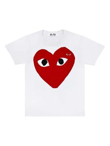 Футболка love printing casual short sleeve white Comme Des Garcons Play — изображение 1 из 4, белый