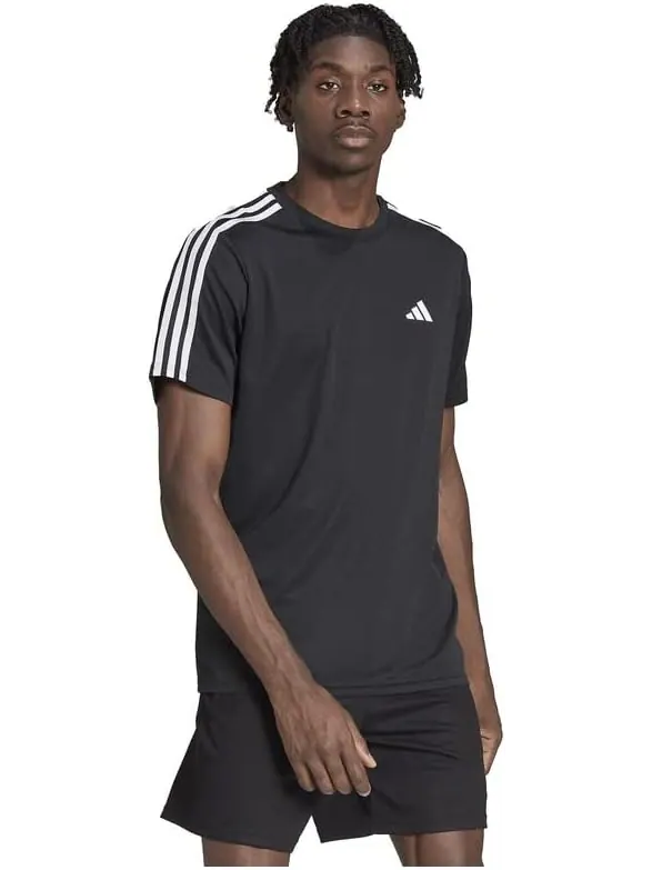 Футболка Adidas Train Essentials 3-Stripes Training — изображение 2 из 4, черный/белый