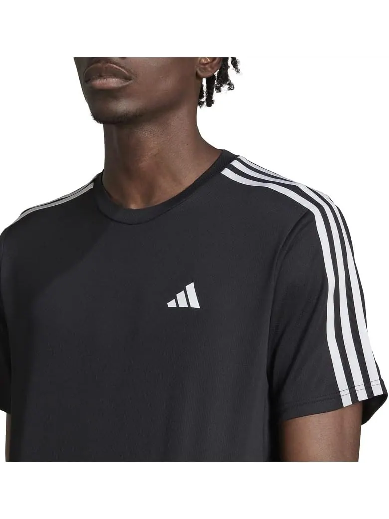 Футболка Adidas Train Essentials 3-Stripes Training — изображение 3 из 4, черный/белый