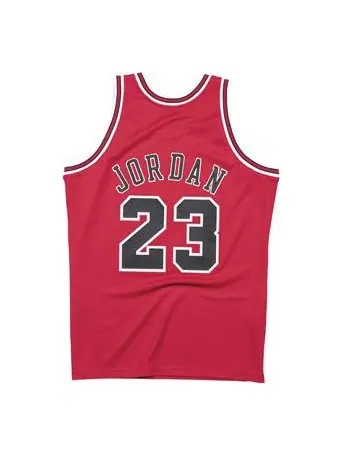 Джерси Mitchell & Ness NBA Michael Jordan Chicago Bulls 1997/98 Road Finals Jersey #23 — изображение 2 из 2, красный