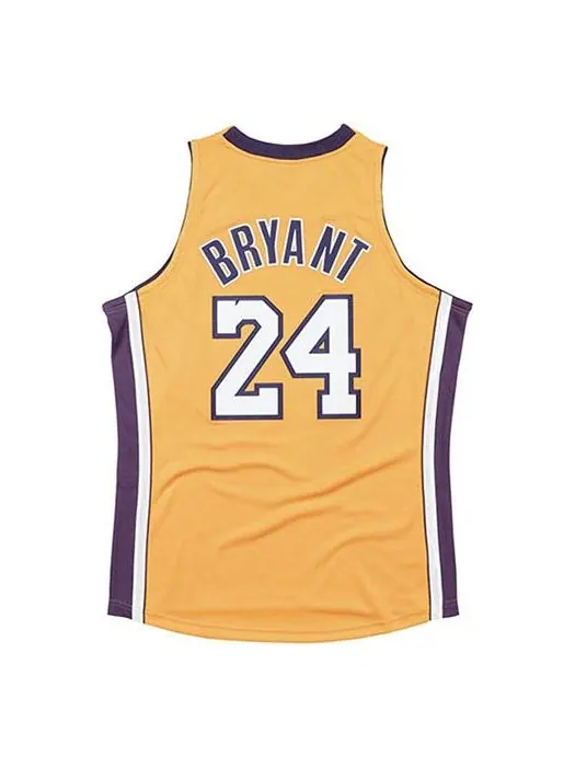 Джерси Mitchell & Ness x NBA Los Angeles Lakers 2008-09 Road Finals Jersey 'Kobe Bryant 24' — изображение 2 из 2, желтый