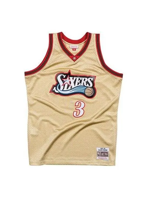 Джерси Mitchell & Ness x NBA Philadelphia 76ers 1996-97 Jersey 'Allen Iverson 3' — изображение 1 из 2, золото