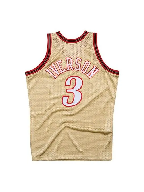 Джерси Mitchell & Ness x NBA Philadelphia 76ers 1996-97 Jersey 'Allen Iverson 3' — изображение 2 из 2, золото