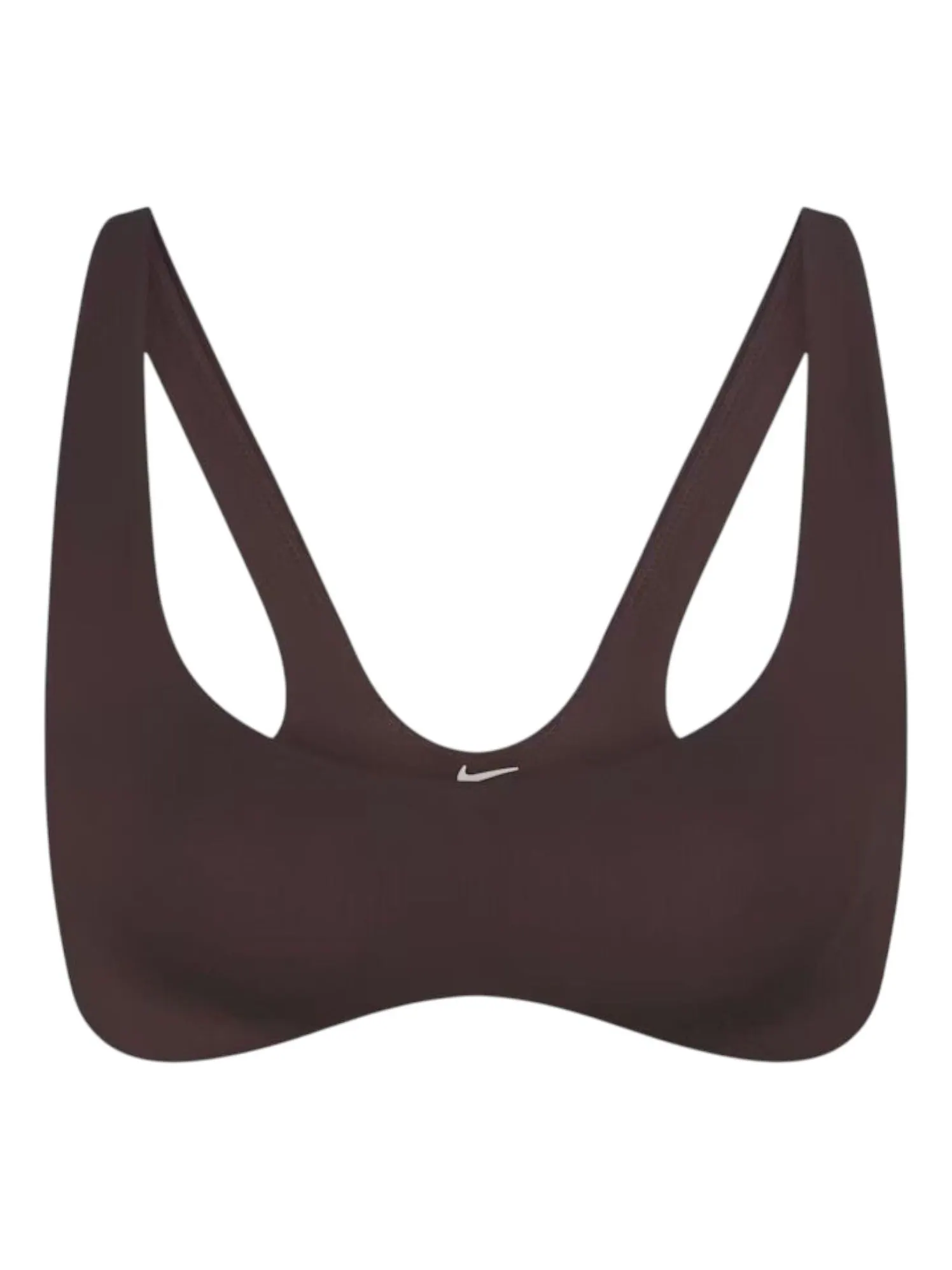 (WMNS) Nike x SKIMS Матовый корректирующий бюстгальтер с вырезом-лодочкой, цвет «Темная сепия» — изображение 1 из 3