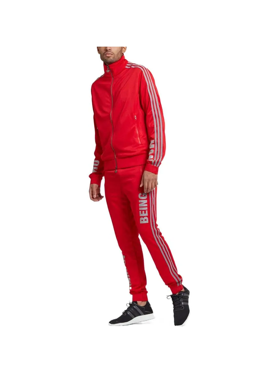 Куртка adidas x Pharrell Hu Race Track Jacket 'Red' — изображение 3 из 4, красный