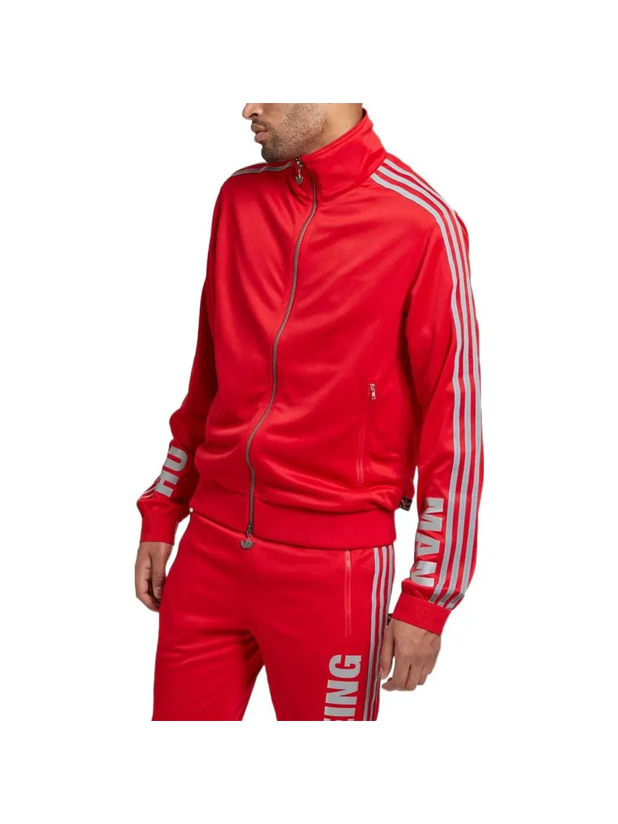 Куртка adidas x Pharrell Hu Race Track Jacket 'Red' — изображение 4 из 4, красный