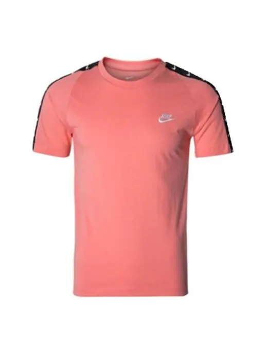 Футболка sportswear swoosh logo sports short sleeve pink Nike — изображение 1 из 4, розовый