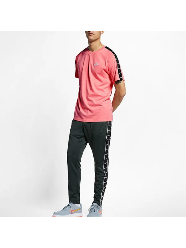 Футболка sportswear swoosh logo sports short sleeve pink Nike — изображение 3 из 4, розовый