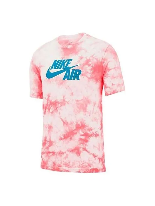 Футболка tie dye logo printing splash ink short sleeve pink Nike — изображение 1 из 4, розовый
