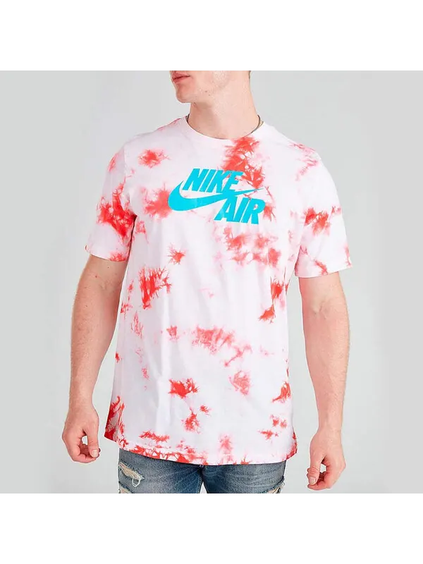Футболка tie dye logo printing splash ink short sleeve pink Nike — изображение 3 из 4, розовый