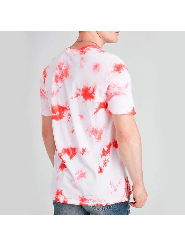 Футболка tie dye logo printing splash ink short sleeve pink Nike — изображение 4 из 4, розовый