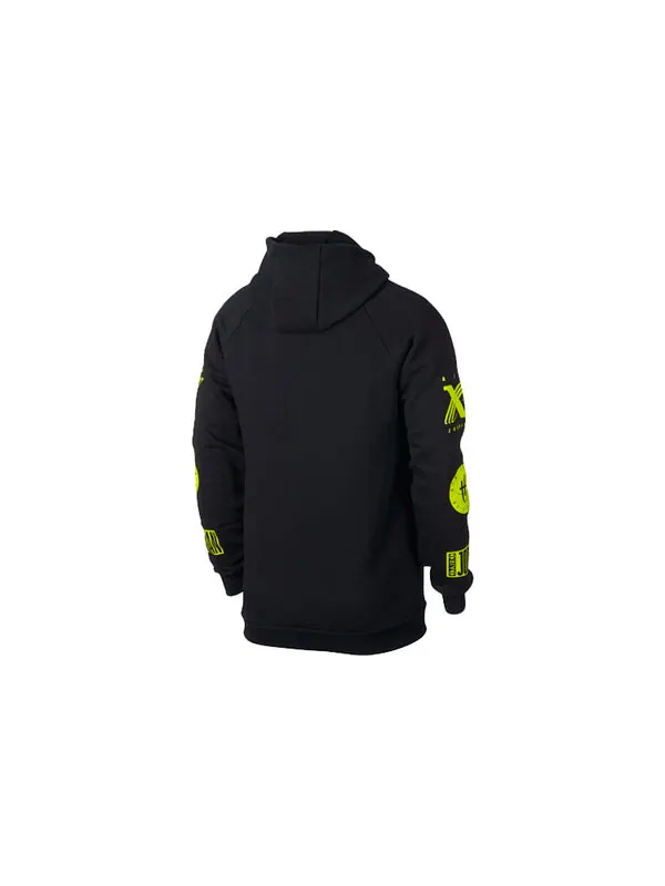 Толстовка Air Jordan Air logo Printing Fleece Lined Pullover Black Green — изображение 2 из 4, черный/зеленый