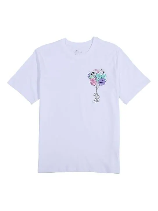 Футболка sportswear sport casual breathable round collar short sleeved white Nike — изображение 1 из 4, белый