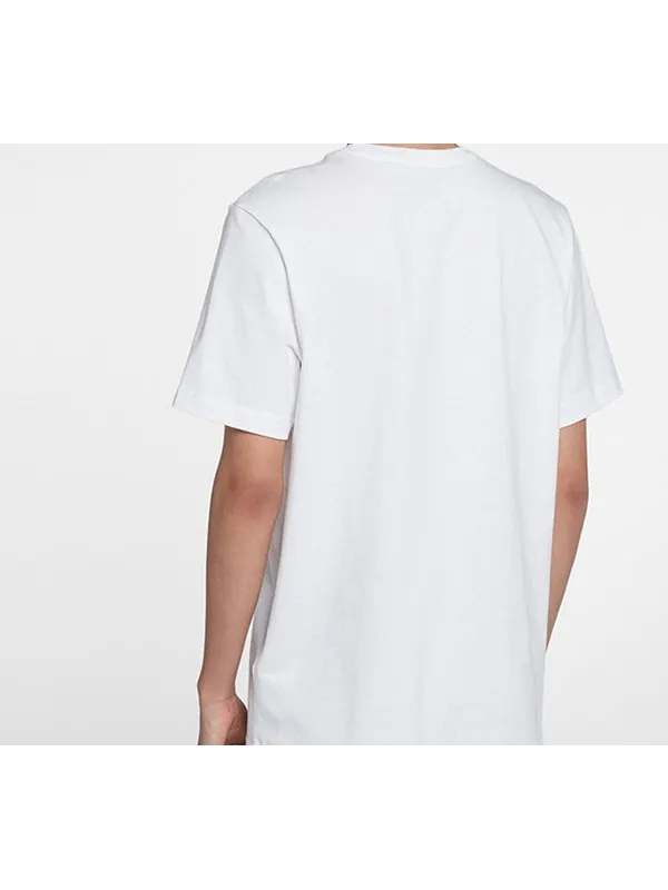 Футболка sportswear sport casual breathable round collar short sleeved white Nike — изображение 4 из 4, белый