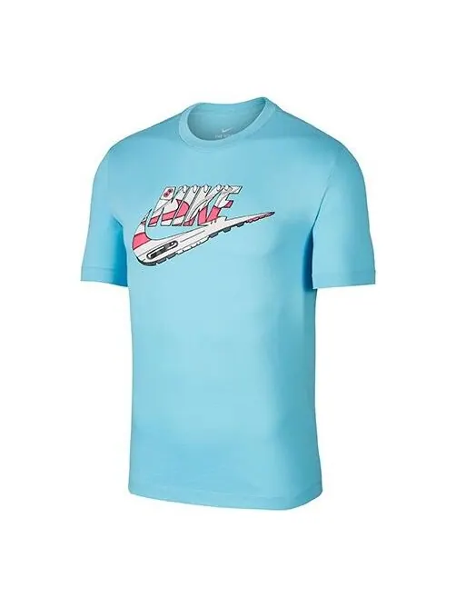 Футболка с логотипом большой логотип спортивные с коротким рукавом Nike — изображение 1 из 3, синий
