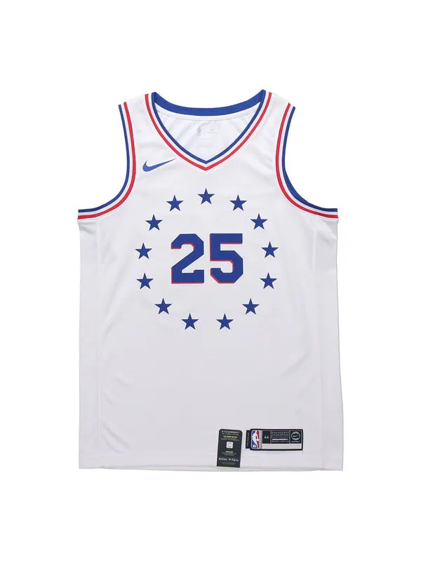 Спортивная футболка ben simmons earned city edition swingman philadelphia 76ers men's nba connected jersey Nike, белый