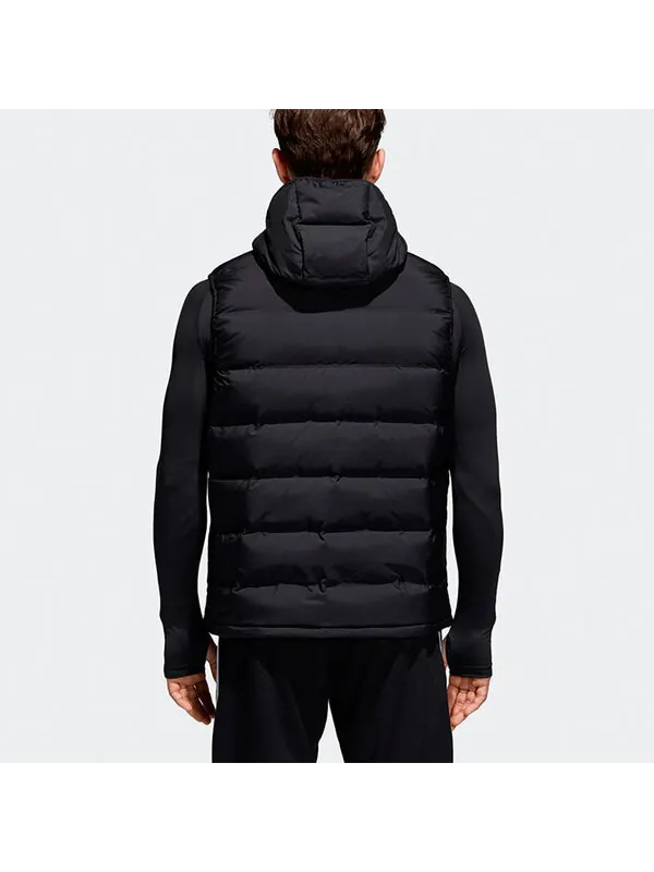 Пуховик adidas Helionic Hooded Down Vest Men Black — изображение 4 из 4, черный