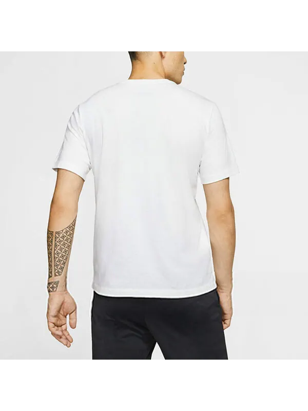 Футболка Men's Nike Solid Color Round Neck Pullover Sports Short Sleeve White T-Shirt — изображение 2 из 2, белый