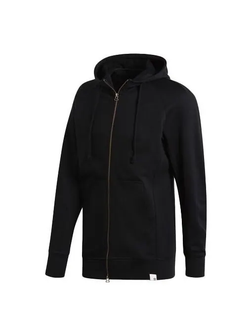 Куртка originals hooded zipper sports jacket black Adidas — изображение 1 из 4, черный