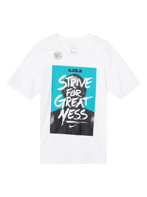 Футболка lebron james printing sports short sleeve white Nike — изображение 1 из 4, белый
