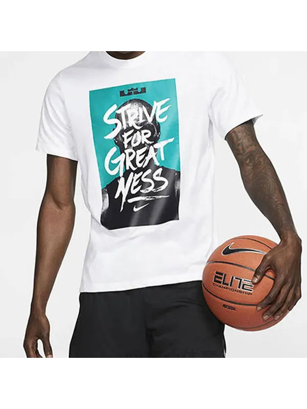 Футболка lebron james printing sports short sleeve white Nike — изображение 3 из 4, белый