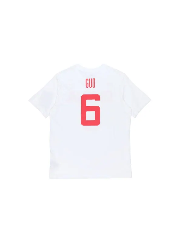 Футболка dri fit с коротким рукавом athleisure casual sports round neck white Nike — изображение 2 из 4, белый