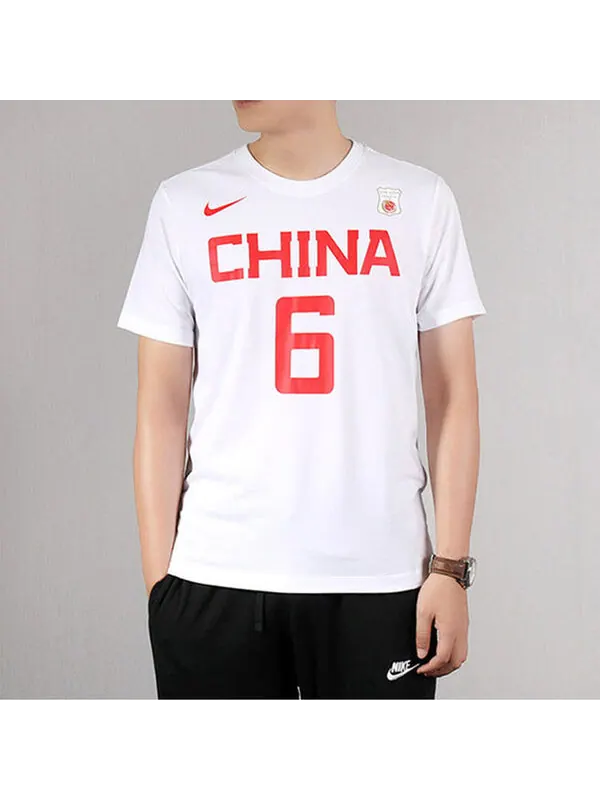 Футболка dri fit с коротким рукавом athleisure casual sports round neck white Nike — изображение 3 из 4, белый