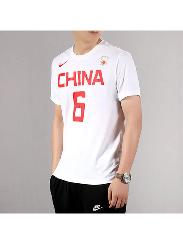 Футболка dri fit с коротким рукавом athleisure casual sports round neck white Nike — изображение 4 из 4, белый