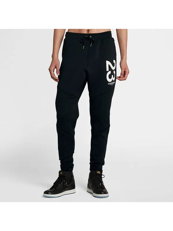 Спортивные штаны Air Jordan 23 Flight Space Cotton Athleisure Casual Sports Long Pants Black — изображение 2 из 3, черный
