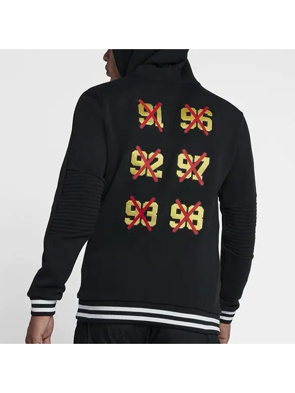 Толстовка Men's Air Jordan Sportswear Large Alphabet Hooded Sports Black — изображение 4 из 4, мульти
