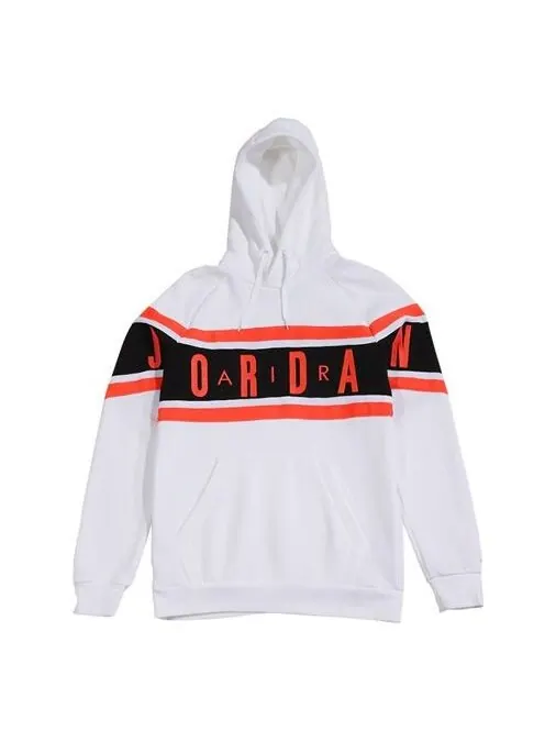Толстовка Air Jordan Air logo Printing Fleece Pullover White — изображение 1 из 4, белый