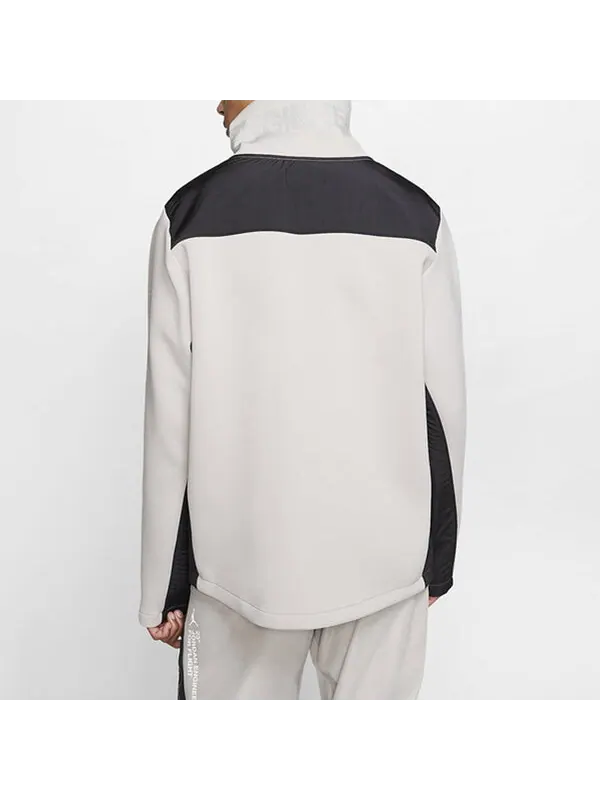 Толстовка Men's Air Jordan 23 Engineered Stand Collar Knit Contrasting Colors Half Zipper Gray — изображение 3 из 3, мульти
