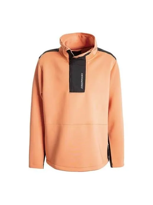 Толстовка Air Jordan 23 Engineered Stand Collar Knit Contrasting Colors Half Zipper Orange — изображение 1 из 4, оранжевый
