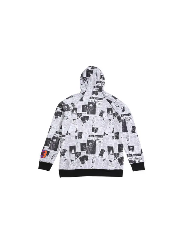 Толстовка Air Jordan Aj Newspaper Silhouette Tribute Painting Limited — изображение 2 из 2, белый