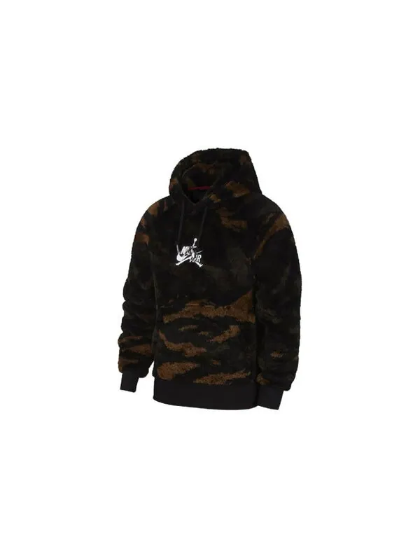 Толстовка Men's Air Jordan Wings Plush Pullover Black — изображение 3 из 3, черный