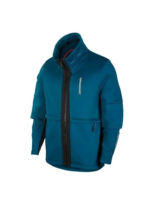 Куртка Air Jordan 23 MENS Engineered Fleeced Stand Collar Sports Jacket Blue — изображение 1 из 4, синий