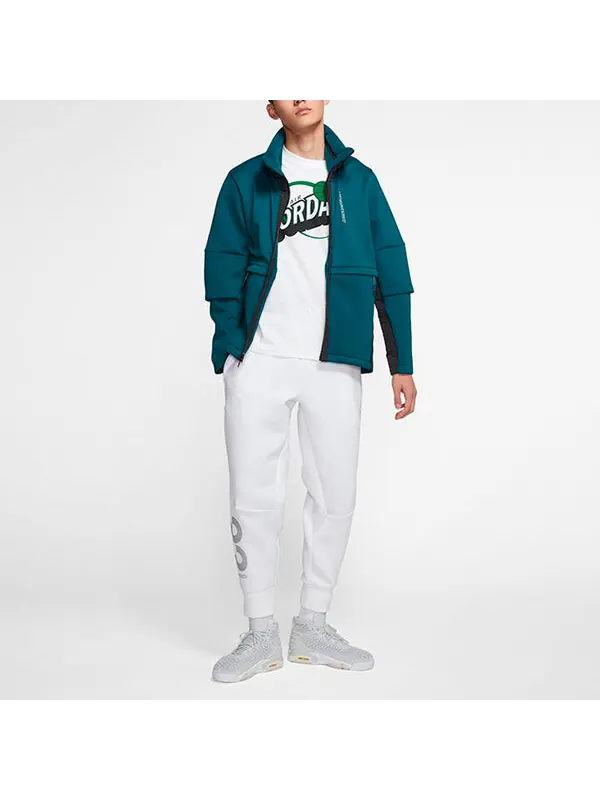 Куртка Air Jordan 23 MENS Engineered Fleeced Stand Collar Sports Jacket Blue — изображение 2 из 4, синий