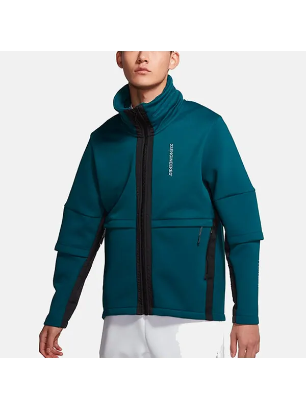 Куртка Air Jordan 23 MENS Engineered Fleeced Stand Collar Sports Jacket Blue — изображение 3 из 4, синий