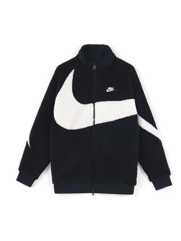 Куртка Men's Nike Sportswear Swoosh Reversible Large Logo Jacket Polar Fleece Jacket Autumn Black — изображение 1 из 4