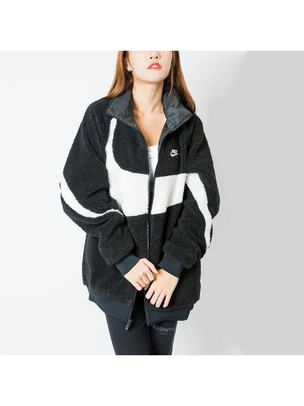 Куртка Men's Nike Sportswear Swoosh Reversible Large Logo Jacket Polar Fleece Jacket Autumn Black — изображение 4 из 4
