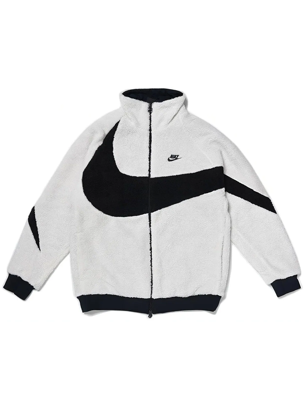 Куртка-боа двусторонняя Nike Big Swoosh Reversible — изображение 1 из 5, белый/черный
