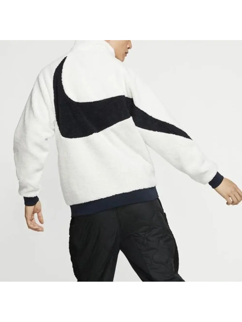 Куртка-боа двусторонняя Nike Big Swoosh Reversible — изображение 5 из 5, белый/черный