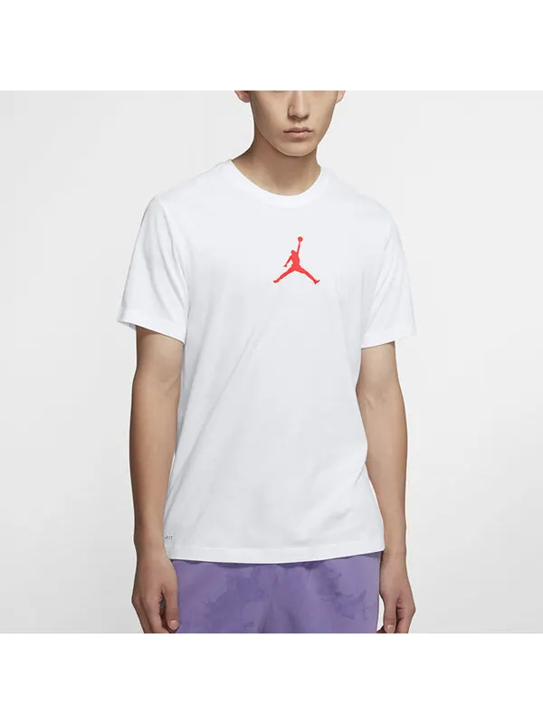 Футболка jumpman с принтом логотипа пуловер круглый вырез короткий рукав Air Jordan — изображение 4 из 4, белый