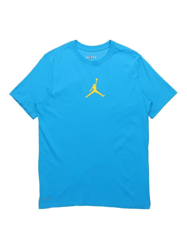 Футболка jumpman quick dry round neck short sleeve blue Air Jordan — изображение 1 из 4, синий